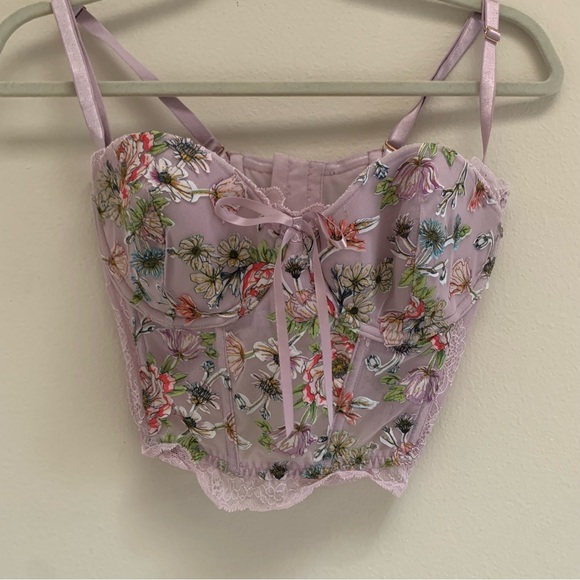 Victoria's Secret Tops Nwt Victoria Secret Floral Pink Bustier